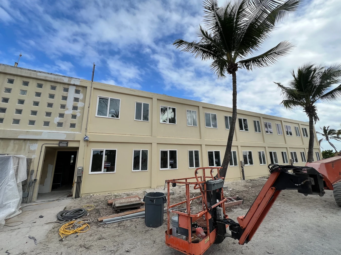 Wake Island military airfield facility painting by Campbell Painting